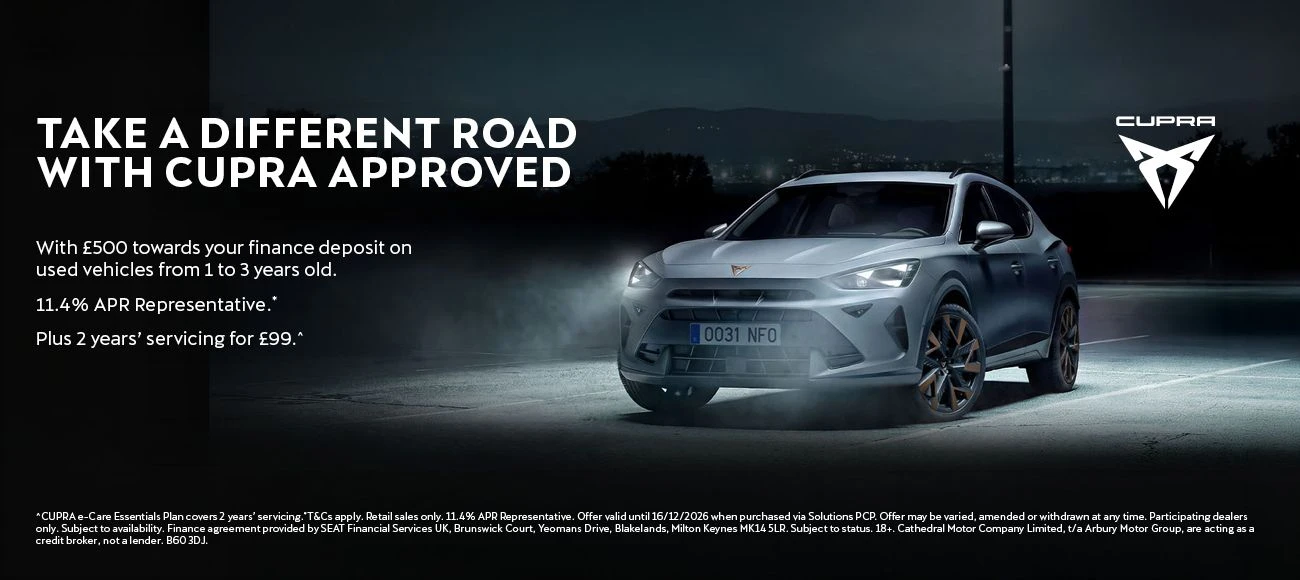 Make your next move a bold one – discover your Approved Used CUPRA at Arbury!